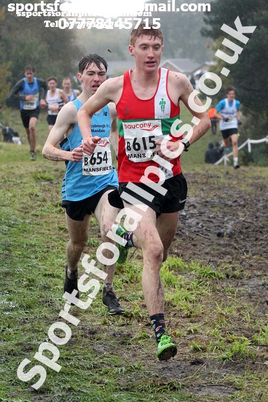Junior men, National Cross Country Relay Champs., Berry Hill Park, Mansfield.  Photo: David T. Hewitson/Sports for All Pics